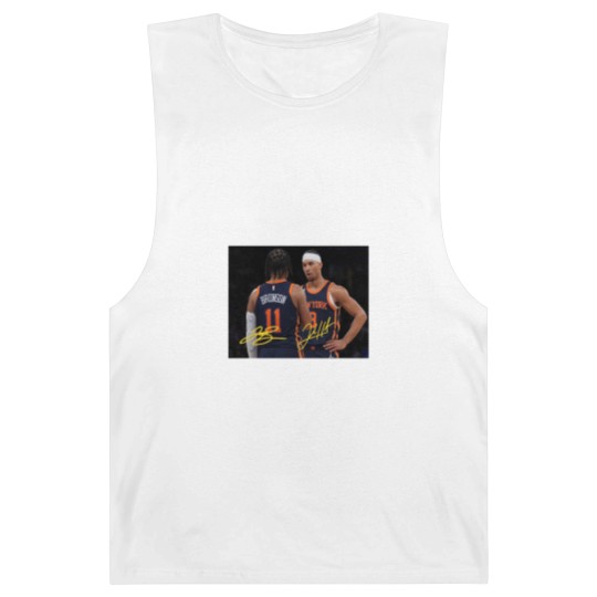 Discover Jalen Brunson and Josh Hart With Signature Vintage Barnard Tanks, New York Basketball Retro 90s Barnard Tanks