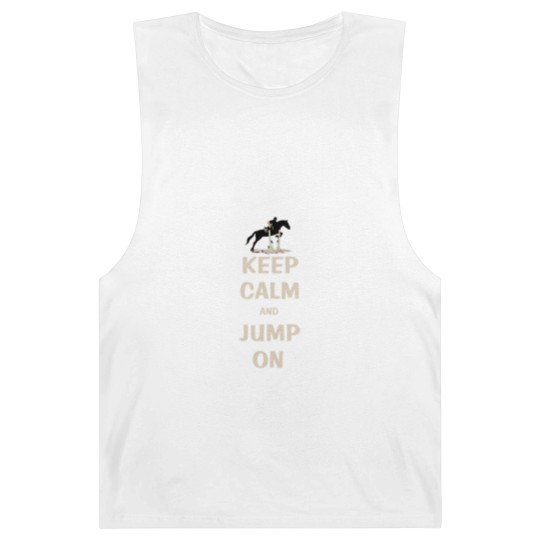 Discover Keep Calm and Jump On Horse Barnard Tanks