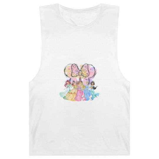 Discover Vintage Disneyyy Princess Squad Barnard Tanks, Watercolor Castle Barnard Tanks