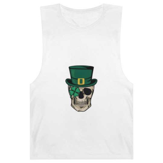 Discover Skull St Patrick's Day Barnard Tanks, Horror St Patrick's Day Barnard Tanks, Lucky Irish Barnard Tanks, Shamrock Barnard Tanks