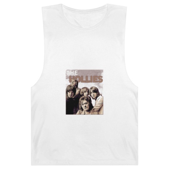 Discover The Hollies  Band Brown Vintage Barnard Tanks