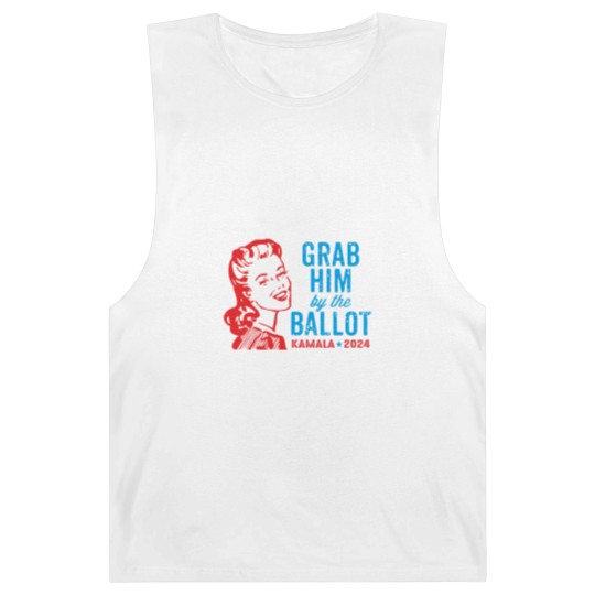 Discover Grab Him By The Ballot Kamala 2024 Funny Harris Election Barnard Tanks