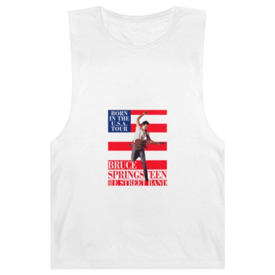Discover Bruce Springsteen Born In Usa Tour Barnard Tanks, Bruce Springsteen Usa Flag Barnard Tanks