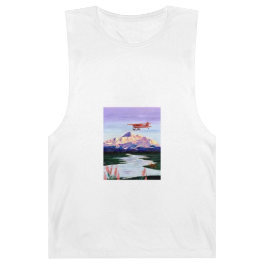 Discover Denali Mountain Painting, K2 Aviation, Living Room Painting, Alaska Mountain, Gift for Pilot, Scott Barnard Tanks