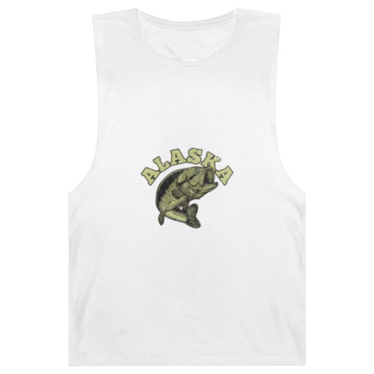 Discover Alaska USA State Travel Souvenir Funny Fishing Barnard Tanks