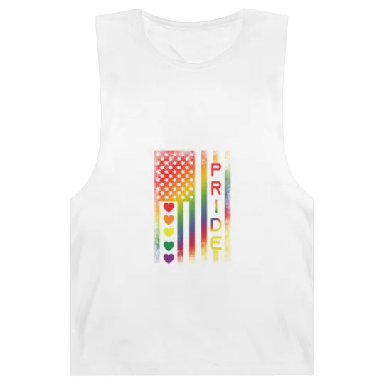 Discover Pride American Flag Barnard Tanks