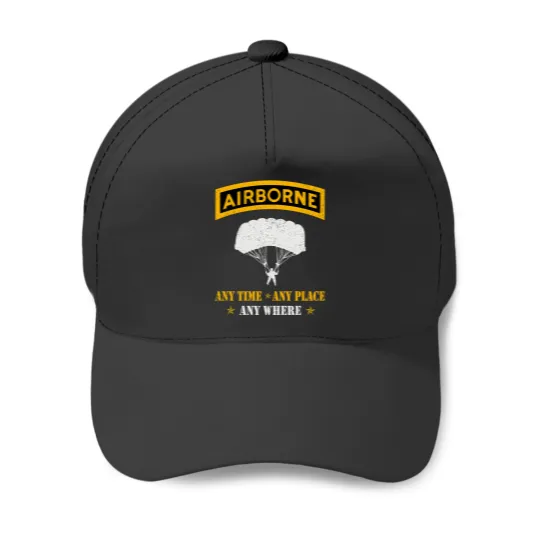 Discover Airborne Paratrooper Veteran Baseball Caps