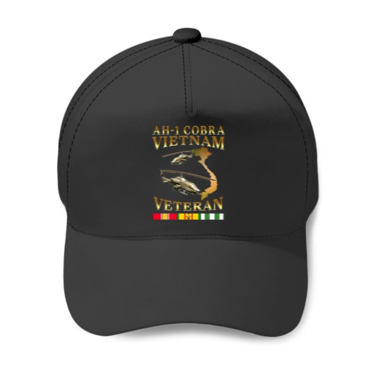 Discover Ah-1 Cobra Helicopter Vietnam Veteran Huey Cobra Helicopter Baseball Caps
