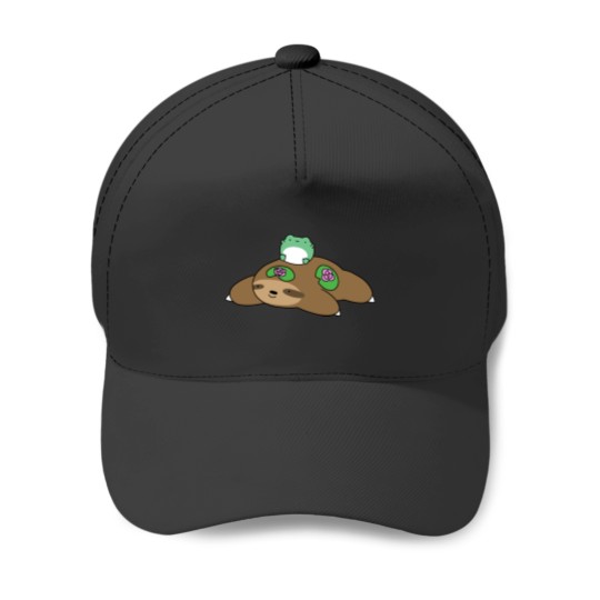 Discover Lily Pad Sloth and Frog Baseball Caps