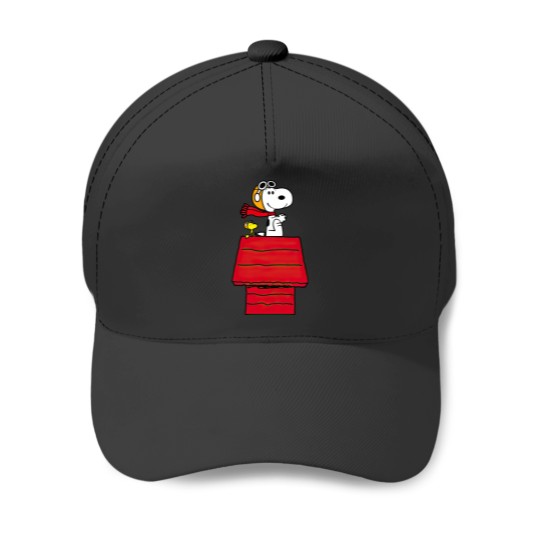 Discover Snoopy Pilot Airplane Baseball Caps