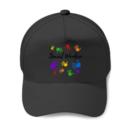 Discover Social Worker Rainbow Hands Inspirational Quote Social Work Baseball Caps
