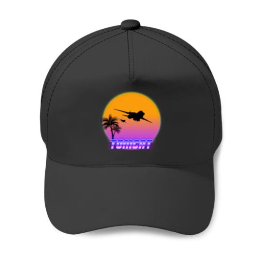 Discover F-14 Tomcat - Sunset Flight Baseball Caps