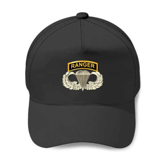 Discover Sof Airborne Badge Ranger Tab Baseball Caps