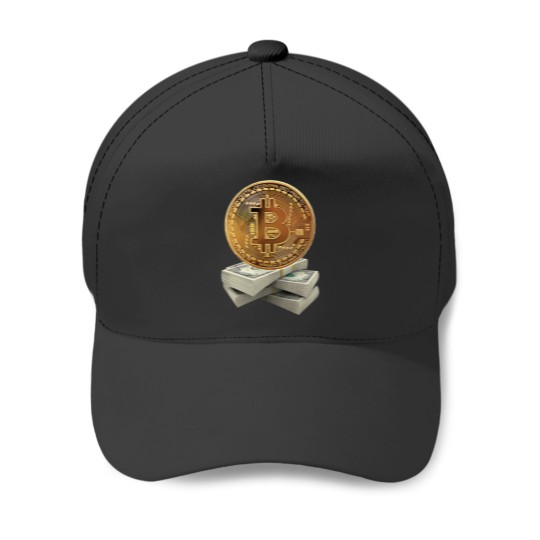 Discover Bit coin VS Dollar Baseball Caps