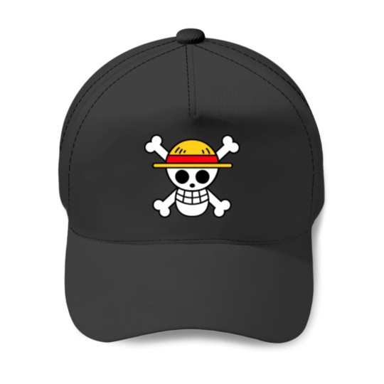 Discover Straw hat jolly roger Baseball Caps