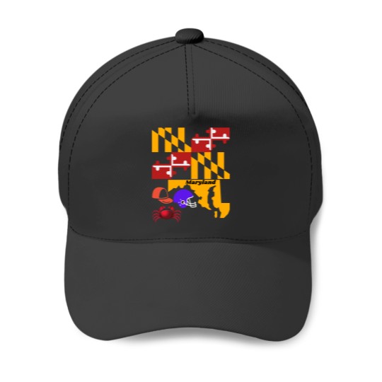 Discover Maryland Flag and Sports Baseball Caps