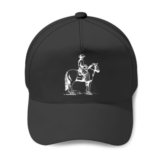 Discover Cowboy On A Horse Western Equestrian Baseball Caps