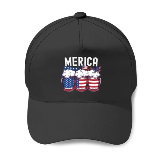 Discover Beer American Flag 4th of July Mens Womens USA Patriotic BBQ Baseball Caps