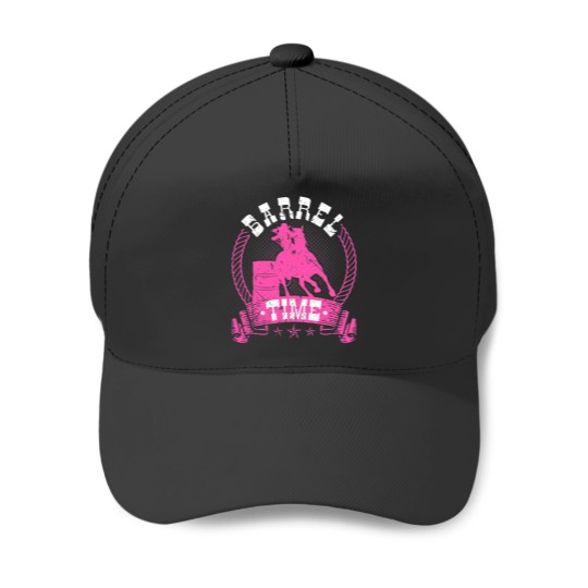 Discover Barrel Racing Time Cowgirl Rodeo Horse Barrel Racer Baseball Caps