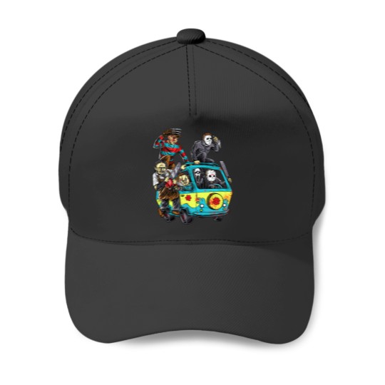Discover Horror Movie Mystery Machine Baseball Caps