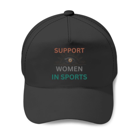 Discover Support women in sports Fitted V-Neck Baseball Caps