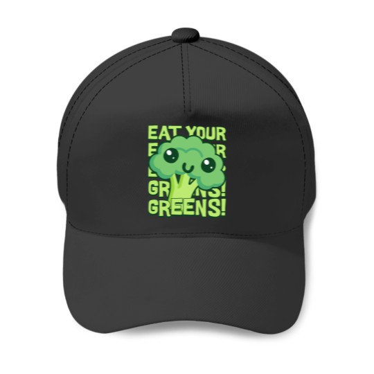 Discover Eat Your Greens! Kawaii Broccoli Baseball Caps