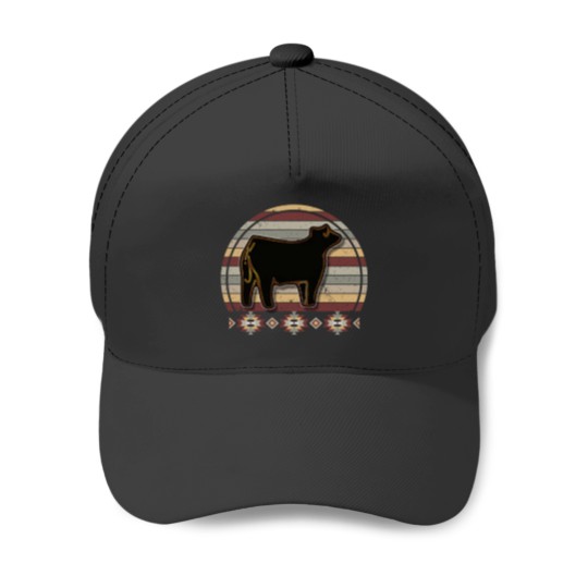 Discover Livestock Show Steers - Market Steer Baseball Caps