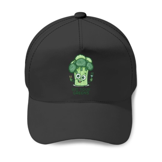 Discover Eat Your Greens Funny Broccoli Baseball Caps
