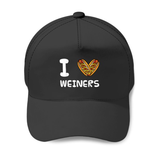 Discover I Love Weiners Hotdogs Frankfurter Wiener Frank Baseball Caps