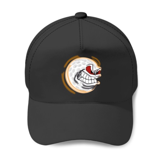 Discover A burning golf ball Baseball Caps