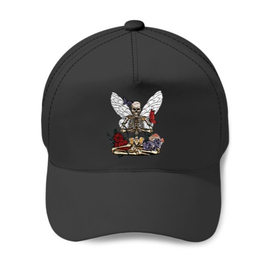 Discover Yoga Skeleton Butterfly Fairycore Aesthetic Cottagecore Baseball Caps