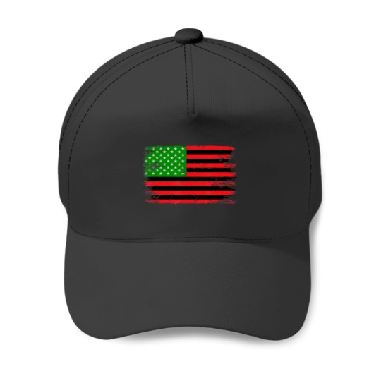 Discover pan african american usa flag black history distressed t Baseball Caps