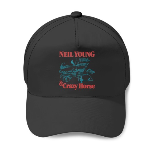 Discover classic 70s  neil young & horse fanmade Baseball Caps