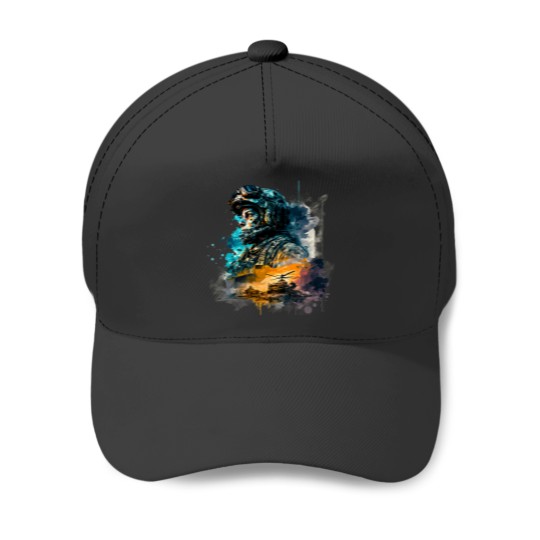 Discover Soldier watercolor print Baseball Caps