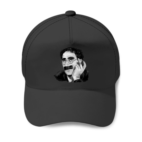 Discover Groucho Marx Portrait Illustration by Burro Baseball Caps