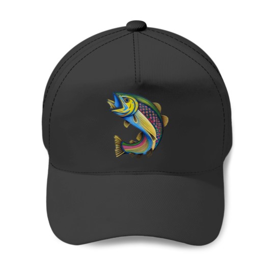Discover Salmon trout Baseball Caps