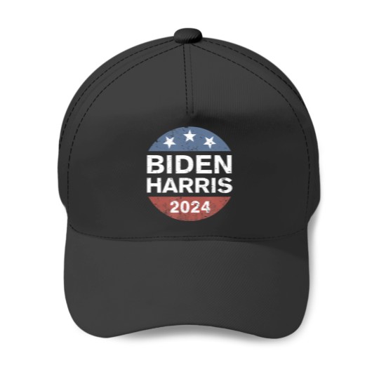 Discover biden harris 2024 vintage button t Baseball Caps