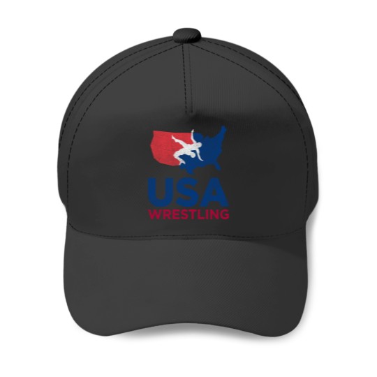 Discover Wrestling Map Baseball Caps