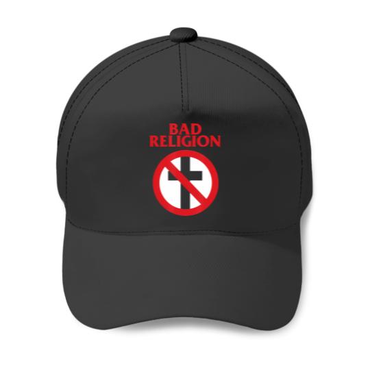 Discover Bad Religions crossbuster punk logo t  merch Baseball Caps
