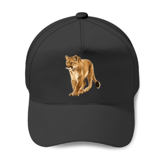 Discover cougar face for wild and big cats lovers t Baseball Caps