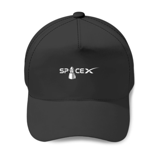 Discover SpaceX Logo with Crew Dragon Spaceship Baseball Caps