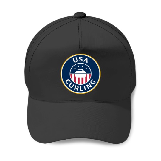 Discover Usa Curling Baseball Caps