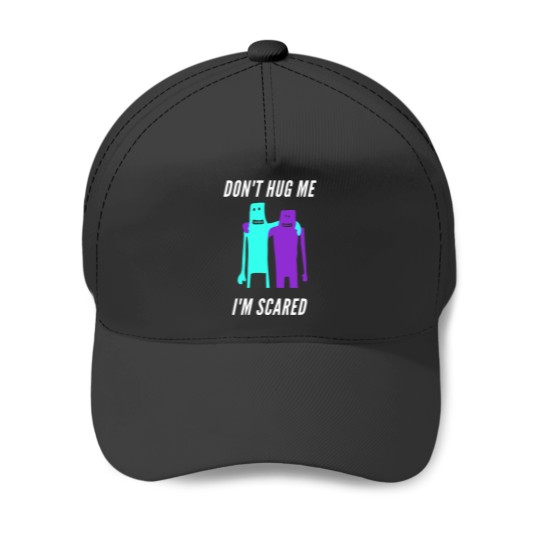 Discover Don't hug me i'm scared cyan and purple Baseball Caps