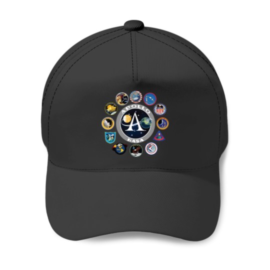 Discover Apollo Mission Patches Collectors Set Baseball Caps