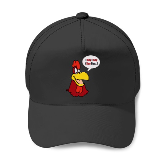 Discover Men_s Foghorn Leghorn T-Shirt Black Tee Baseball Caps