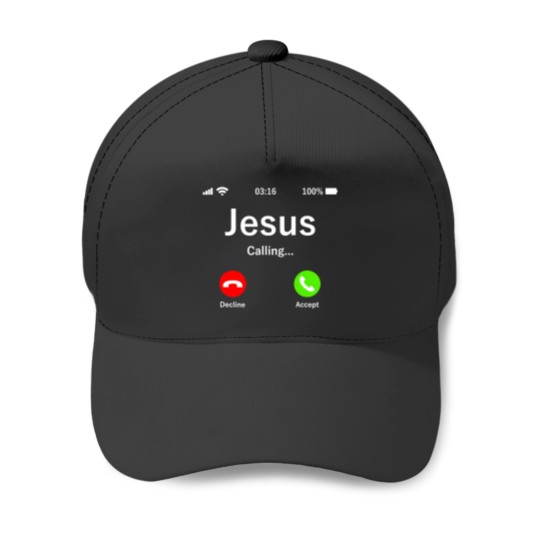Discover jesus is calling christian Baseball Caps