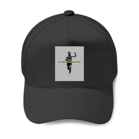 Discover Banksy Marathon Runner Police Line Baseball Caps