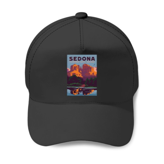 Discover Sedona Cathedral Rock Acidgvrl Baseball Caps