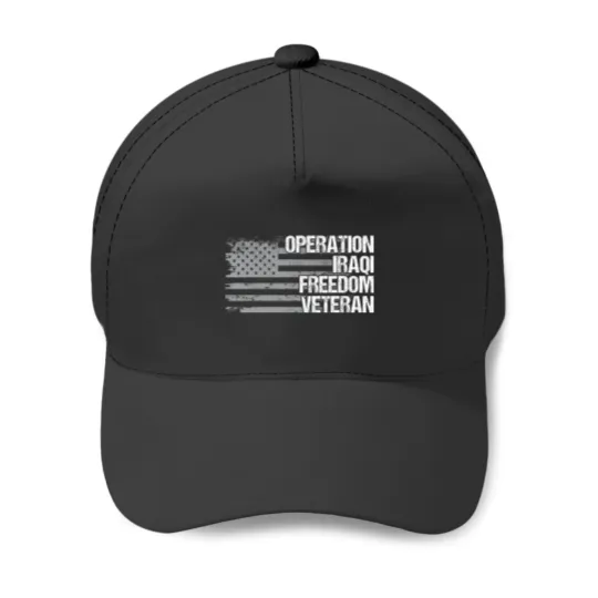 Discover operation iraqi freedom dad grandpa us flag oif veteran Baseball Caps