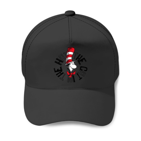 Discover Dr Seuss The Cat in stovepipe hat Circle2 Baseball Caps